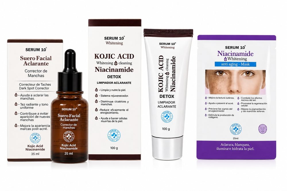 Kit aclarante con ácido kójico y niacinamida